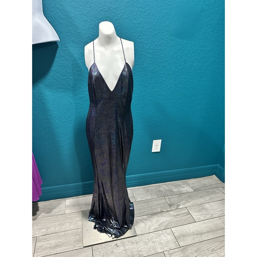 Rare‎ London Metallic Oil Slick Maxi Dress 6